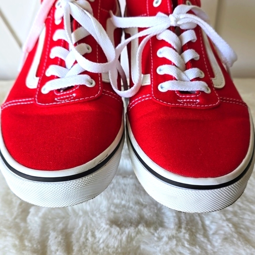 Vans Off The Wall Checkered Sole Red, White and Black - Picture 2 of 7
